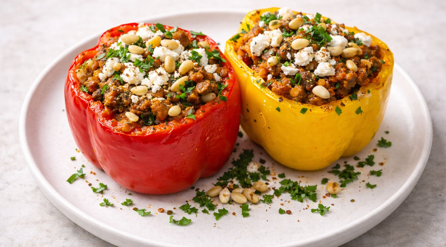 Gefüllte Paprika mit Hackfleisch