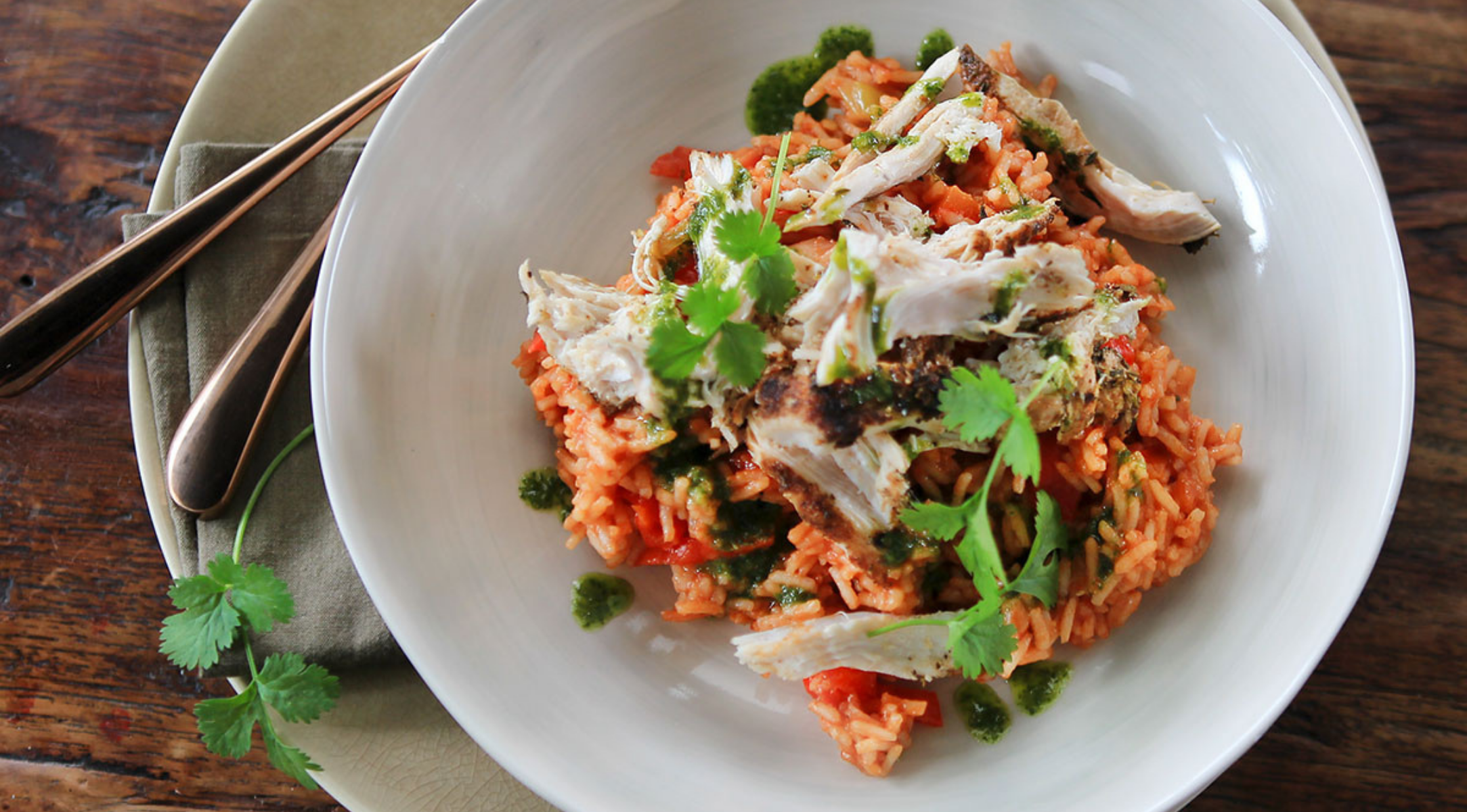 Cajun-Chicken auf Jambalaya