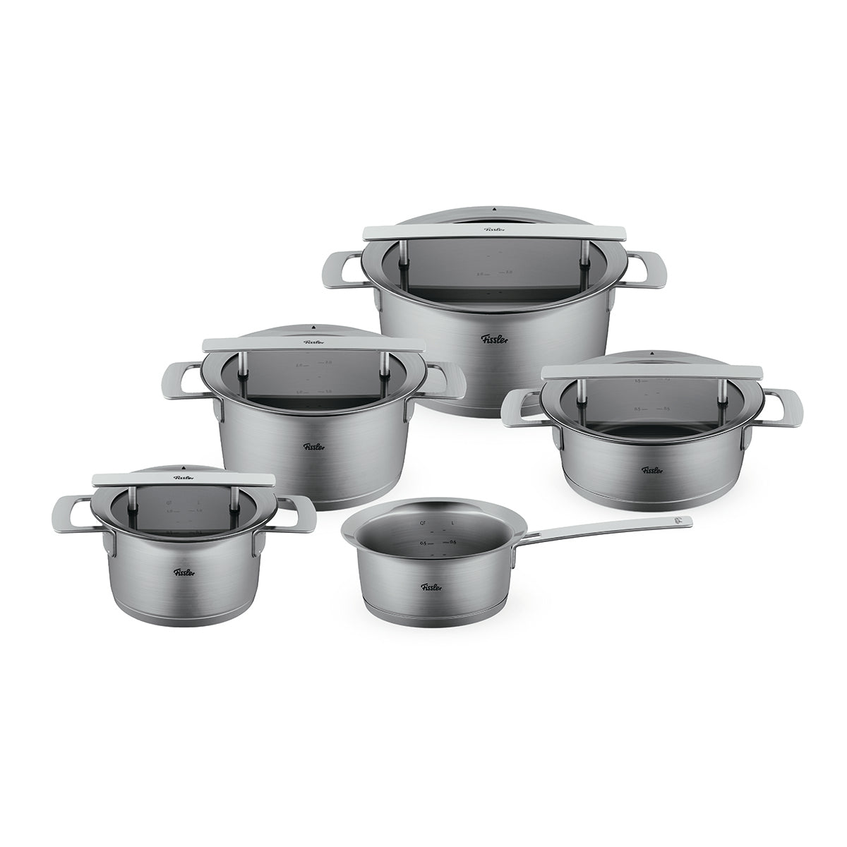 Phi Collection® 5-tlg. Topf-Set mit Glasdeckel