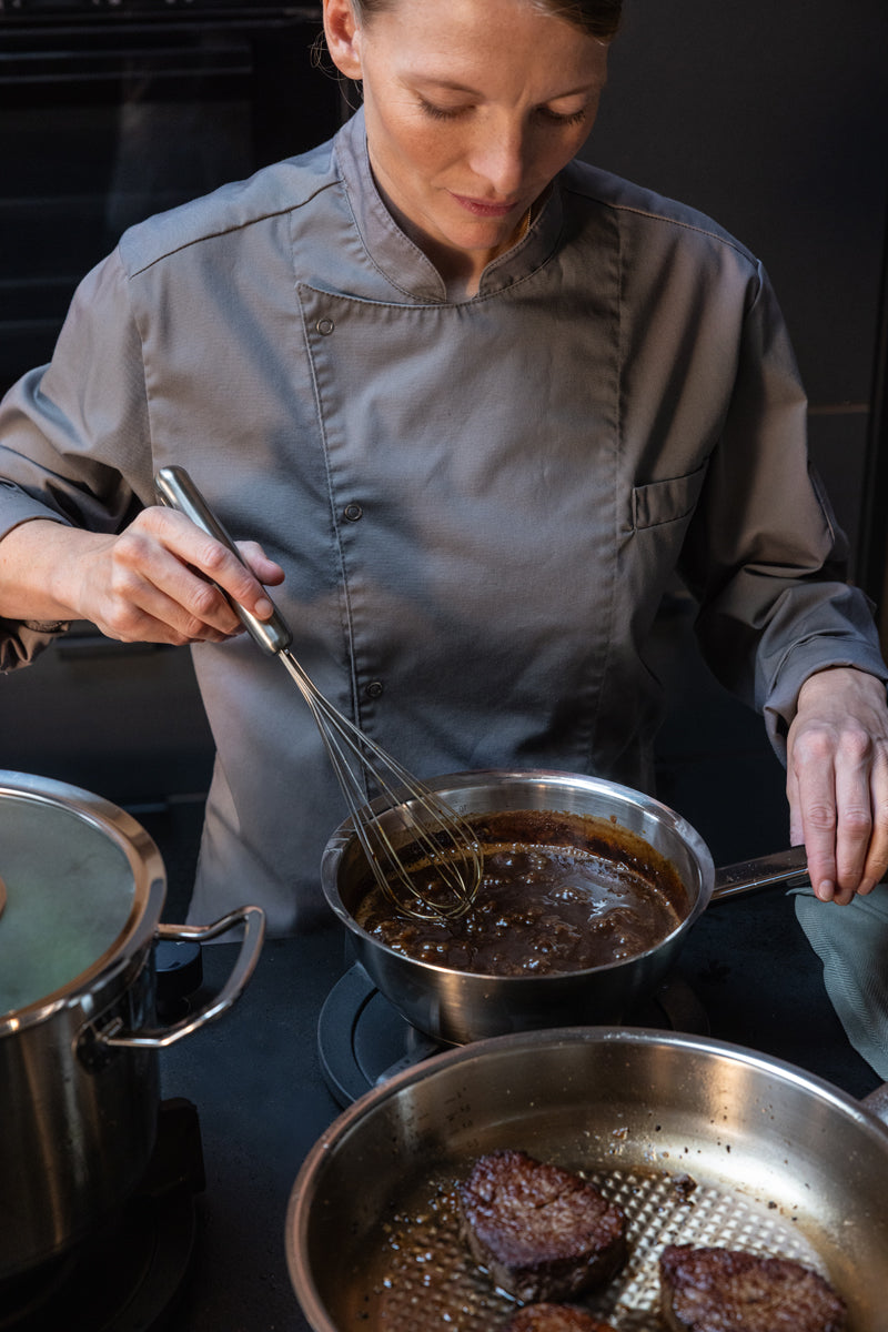 Original-Profi Collection® 6-teiliges Topf-Set mit Glasdeckeln, Dämpfeinsatz und Sauteuse