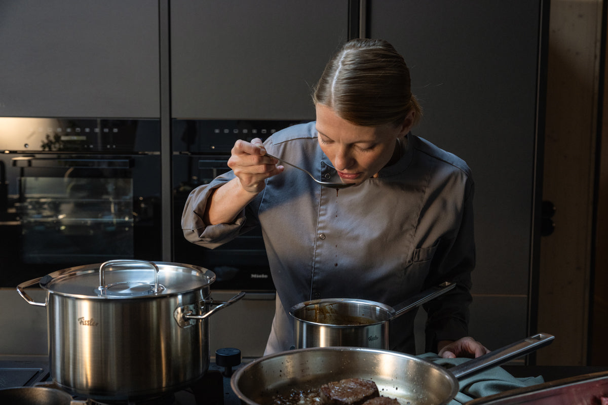 Original-Profi Collection® – 5-teiliges Set aus Kochtöpfen, Stielkasserolle und Pfanne