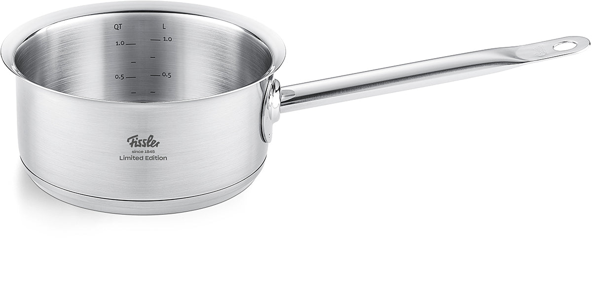 Fissler Original-Profi Collection® Retro 5-teiliges Set, Edelstahl, Metalldeckel, lange Griffe, Präzisionsdesign aus deutscher Produktion.