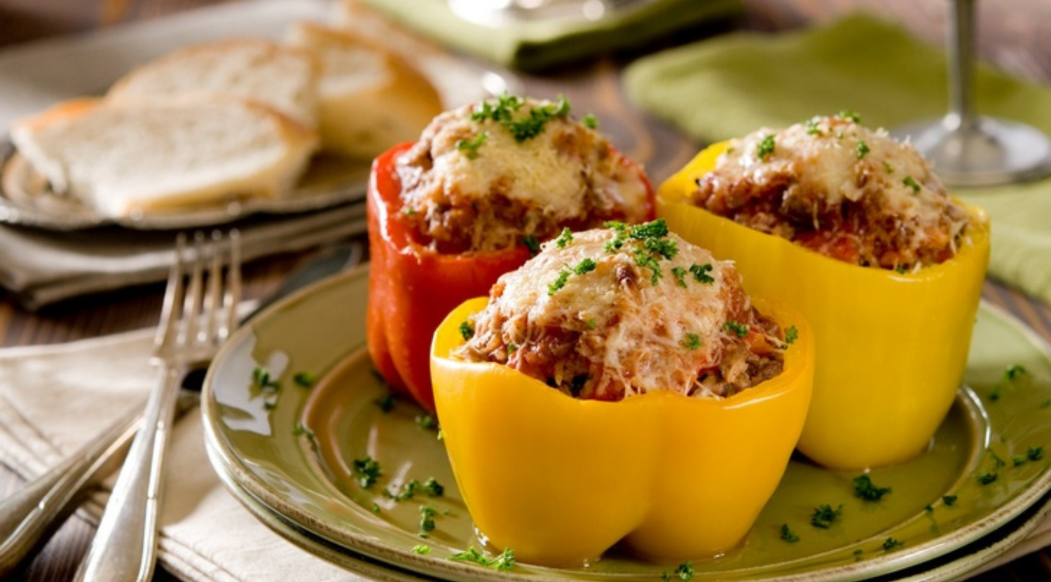 Gefüllte Paprika mit Hackfleisch