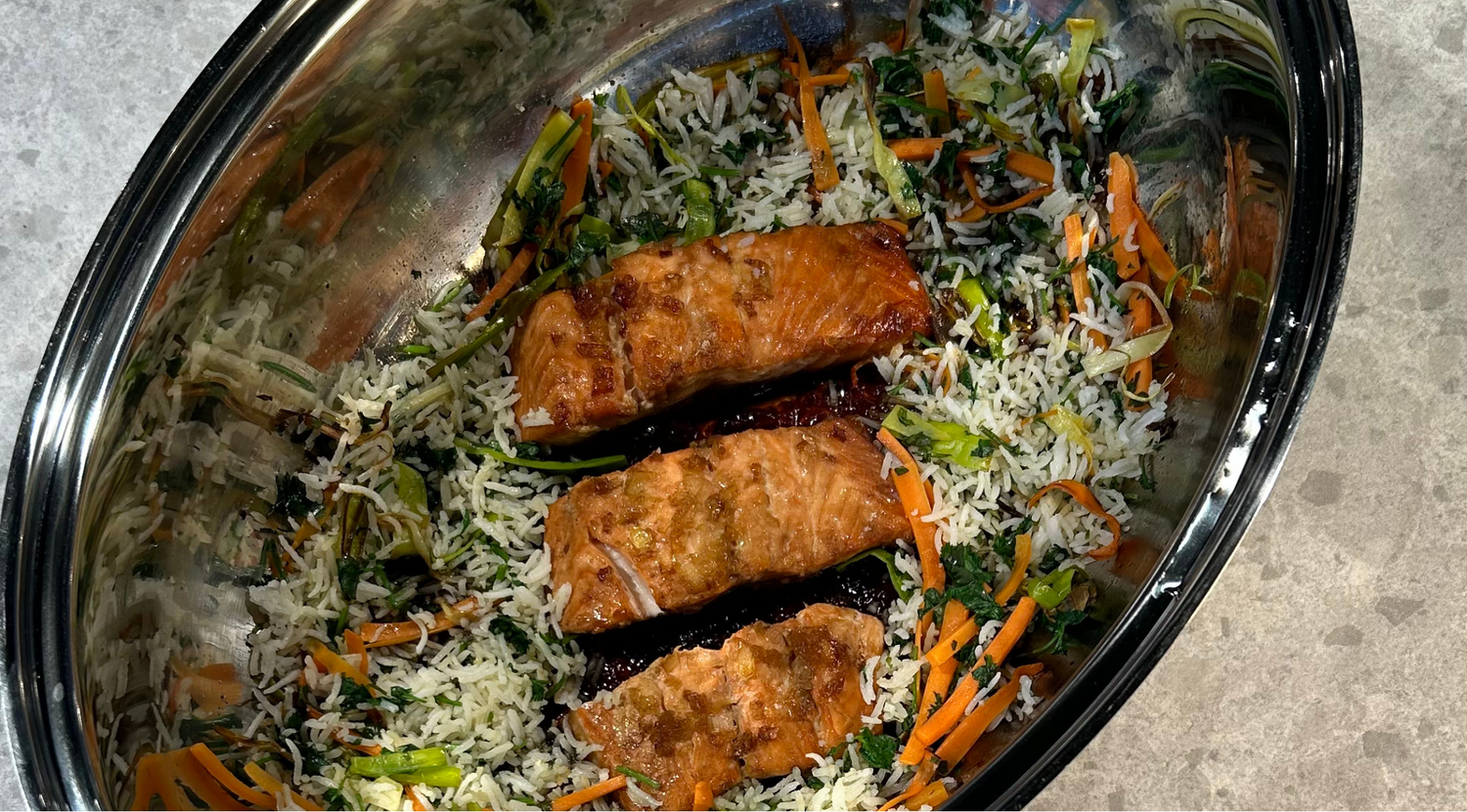Geschmorter Lachs