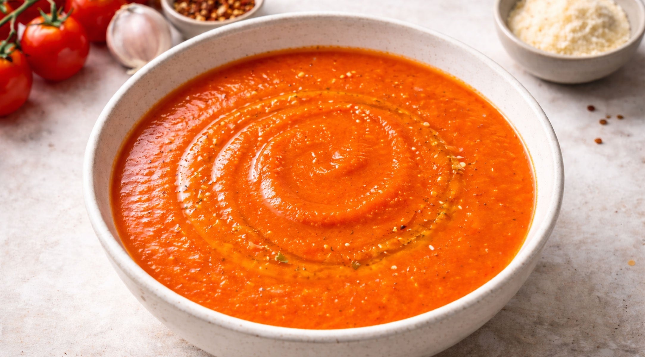 Feurige Tomatensuppe