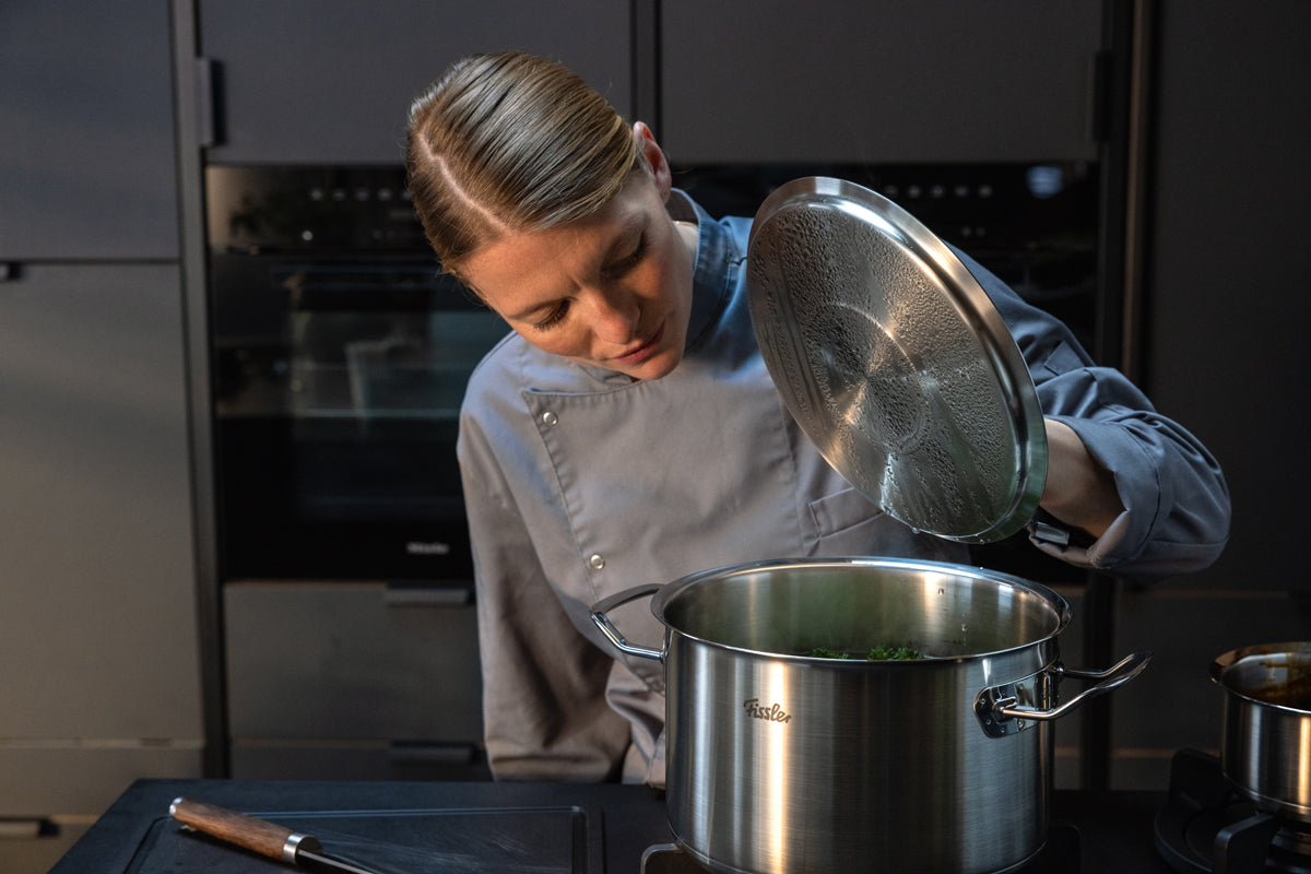 Original-Profi Collection® 4-teiliges Set aus Kochtöpfen und Stielkasserolle