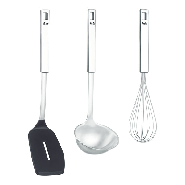 3-in-1 Edelstahl Kochlöffel Set – Mit Schöpf-, Schaumlöffel & Reiskelle, Spülmaschinengeeignet