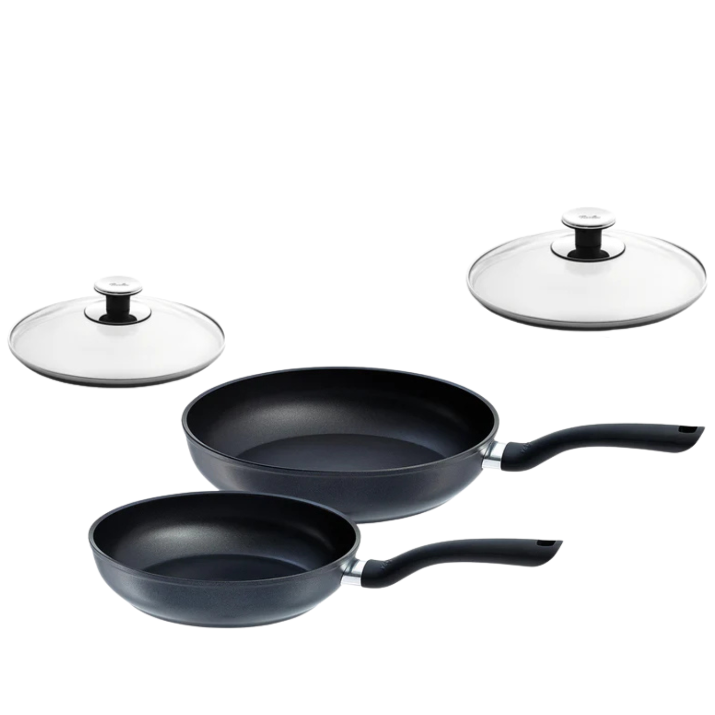 Cenit® Pfannen-Set, 2-tlg. ohne Induktion mit Glasdeckeln