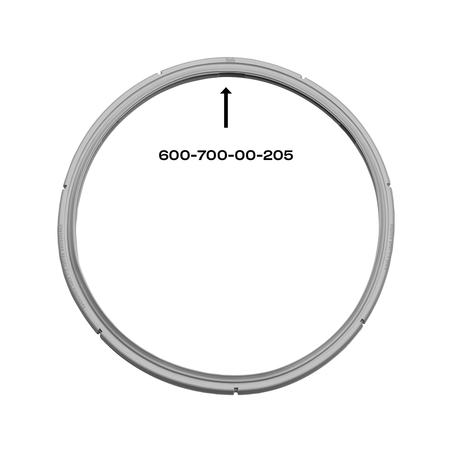 Fissler Dichtungsring 26 cm für Schnellkochtöpfe, Modell 600-700-00-205, Präzisionsausführung mit Markierung und Pfeilanzeige.